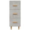 vidaXL Buffet Gris béton 34,5x34x90 cm Bois d'ingénierie