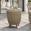 vidaXL Table &agrave; glaci&egrave;re 3 en 1 marron clair polypropyl&egrave;ne