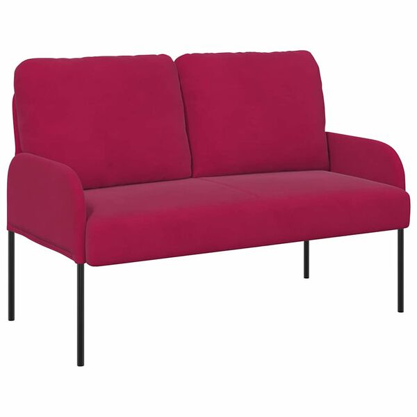 vidaXL Canap&eacute;s avec coussin 110cm Bordeaux Contreplaqu&eacute;