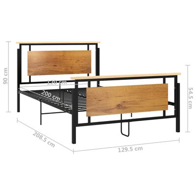 vidaXL Cadre de lit sans matelas métal 120x200 cm