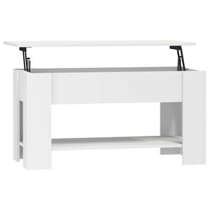 vidaXL Table basse blanc 101x49x52 cm bois d'ing&eacute;nierie