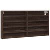 vidaXL Armoire &agrave; vitrine ch&ecirc;ne marron 100x8,5x50 cm bois d'ing&eacute;nierie
