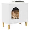 vidaXL Maison pour chat Blanc 51 x 30 x 52 cm Bois d'ing&eacute;nierie