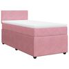 vidaXL Sommier &agrave; lattes de lit avec matelas Rose 90x190 cm Velours