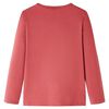 T-shirt pour enfants &agrave; manches longues rose br&ucirc;l&eacute; 140