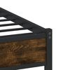 vidaXL Cadre de lit en m&eacute;tal sans matelas ch&ecirc;ne fum&eacute; 100x200 cm