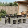 vidaXL Ensemble de salle &agrave; manger pour jardin 9 pcs Gris clair