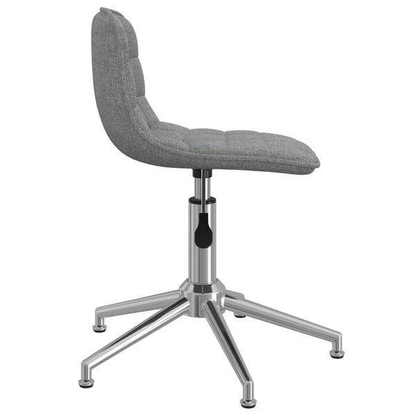 vidaXL Chaise pivotante de bureau Gris clair Tissu
