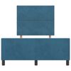 vidaXL Lit &agrave; ressorts avec t&ecirc;te de lit Bleu fonc&eacute; 120 x 190 cm Velours