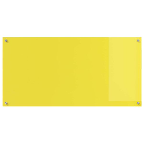 vidaXL Protection de cuisine Jaune 120 x 60 x 0,6 cm verre tremp&eacute;
