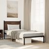 vidaXL Cadre de lit en m&eacute;tal sans matelas ch&ecirc;ne marron 80x200 cm