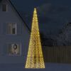 vidaXL Sapin de No&euml;l LED sur m&acirc;t, 1534 LED blanc chaud, 500 cm