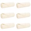 vidaXL Couvertures &agrave; jeter 6 pcs Cr&egrave;me 280 x 210 cm Toison