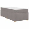vidaXL Cadre de lit avec matelas Taupe 100 x 200 cm tissu