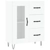 vidaXL Buffet haut Blanc 69,5x34x180 cm Bois d'ing&eacute;nierie