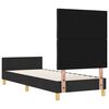 vidaXL Cadre de lit avec t&ecirc;te de lit Noir 80 x 200 cm tissu