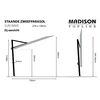 Madison Parasol de balcon Sun Wave 270x150 cm Bleu saphir