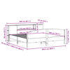 vidaXL Lit biblioth&egrave;que sans matelas blanc 200x200 cm bois pin massif