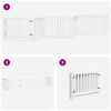 vidaXL Barri&egrave;re pour chien porte pliable 6panneaux blanc bois peuplier