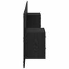 vidaXL T&ecirc;te de lit avec armoire 3 pcs Ch&ecirc;ne noir Bois d'ing&eacute;nierie