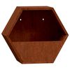 vidaXL Jardini&egrave;res murales 2 pcs Rouill&eacute; Acier corten 46x10x40 cm