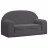 vidaXL Canap&eacute;-lit pour enfants 2 places anthracite peluche douce