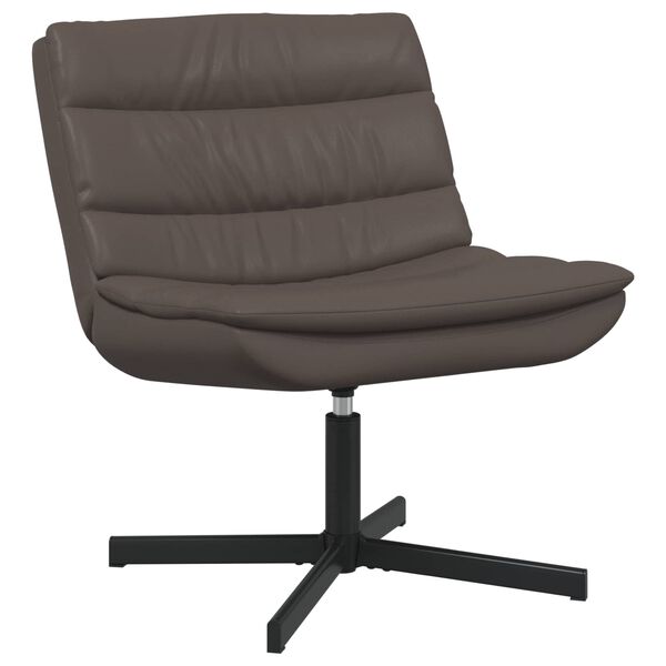 vidaXL Chaise pivotante Marron 63 x 75 x 76 cm PU brillant