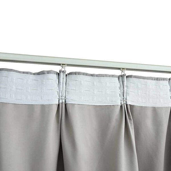 vidaXL Rideaux occultants avec crochets 2 pcs Gris 140x175 cm