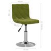 vidaXL Chaise pivotante de salle &agrave; manger Vert clair Velours
