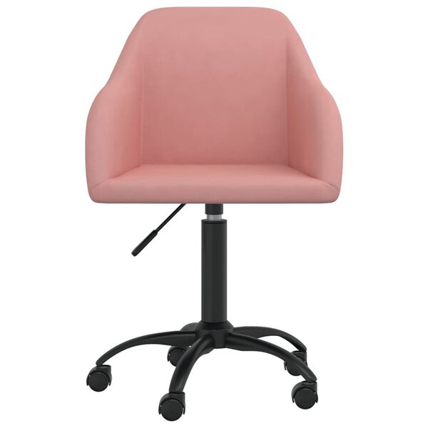 vidaXL Chaises pivotantes &agrave; manger lot de 4 rose velours