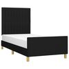 vidaXL Cadre de lit sans matelas noir 90x190 cm tissu