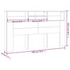 vidaXL Armoire de t&ecirc;te de lit Sonoma gris 180x19x103,5 cm