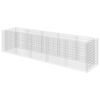 vidaXL Lit sur&eacute;lev&eacute; &agrave; gabion Acier galvanis&eacute; 450x90x100 cm