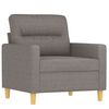 vidaXL Fauteuil avec repose-pied Taupe 60 cm Tissu