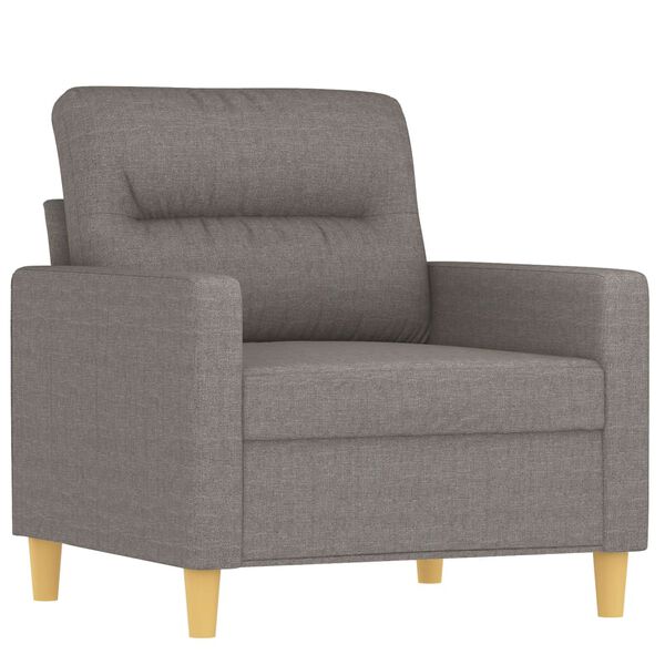 vidaXL Fauteuil avec repose-pied Taupe 60 cm Tissu