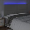 vidaXL T&ecirc;te de lit &agrave; LED Gris 160x5x118/128 cm Similicuir