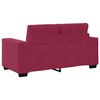 vidaXL | Canapé deux places | avec coussin Rouge bordeaux Velours