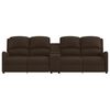 vidaXL Fauteuil inclinable porte-gobelets 4 places marron similicuir