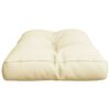 vidaXL Coussin de palette cr&egrave;me 80x40x12 cm tissu