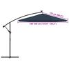 vidaXL Tissu de remplacement pour parasol d&eacute;port&eacute; Bleu 350 cm