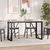 vidaXL Pieds de table &agrave; manger cadre en O 120x60x73 cm acier