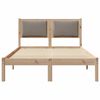 vidaXL Cadre de lit avec t&ecirc;te de lit Taupe 120 x 200 cm Pin massif