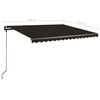 vidaXL Auvent manuel r&eacute;tractable avec LED 400x350 cm Anthracite
