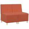vidaXL Unit&eacute; de Sofa Modulaire Sans Accoudoirs 2 pcs Orange
