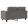 vidaXL Canap&eacute; &agrave; 2 places Gris fonc&eacute; 120 cm Tissu microfibre
