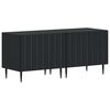 vidaXL Meuble TV Noir Bois d'ing&eacute;nierie