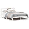 vidaXL Cadre de lit et t&ecirc;te de lit sans matelas blanc 135x190 cm
