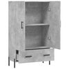 vidaXL Buffet haut gris b&eacute;ton 69,5x31x115 cm bois d'ing&eacute;nierie