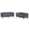 vidaXL Ensemble de canap&eacute;s 2 pcs gris fonc&eacute; velours