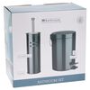Excellent Houseware Ensemble de salle de bain 2 pcs Inox Noir
